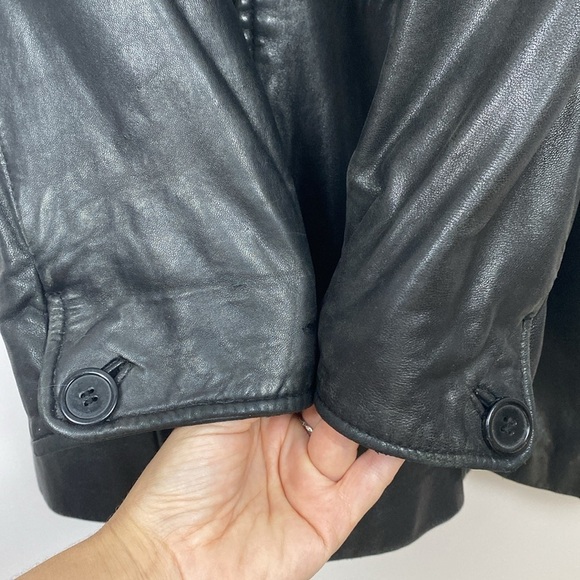 Vintage Gallery Full Leather Jacket Zip front size large - Picture 8 of 15